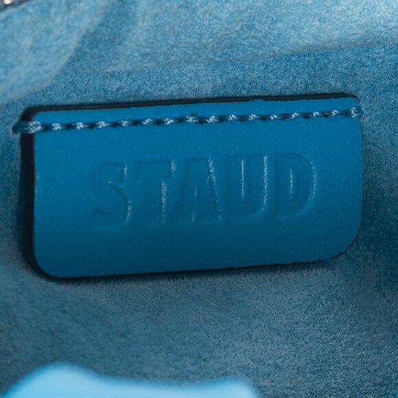 STAUD Bean Marine Ruched-Leather Convertible Mini Bag - Picture 10 of 10